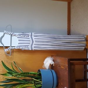 Know One Cares Blue Striped Jumpsuit Women's Small